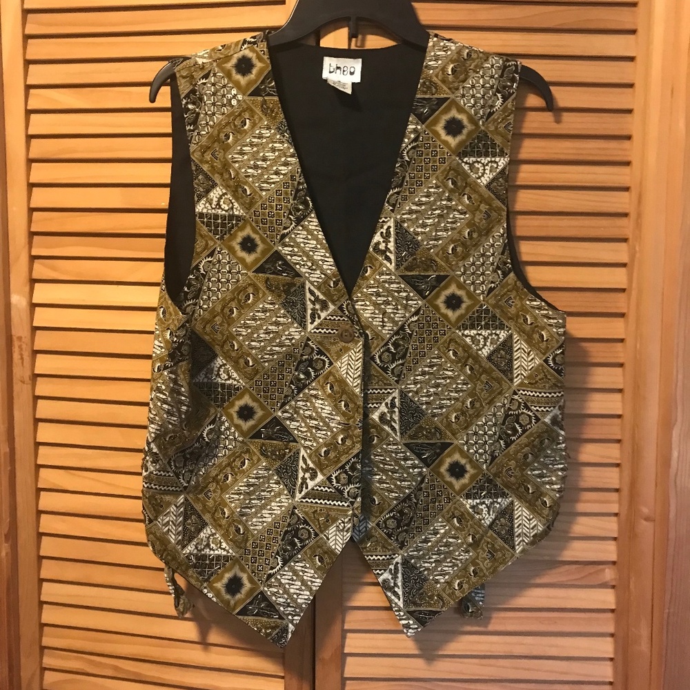 80’s vintage beaded brown funky vest